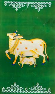 GOVAVI Backdrop Cloth for Pooja Decoration for Ganesha Festival Baby shower (5ft * 8ft) Banner