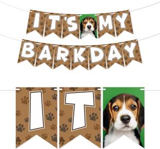 Wobbox Dog Birthday Decoration Bunting Banner, Dog Birthday Decoration Banner