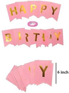 Urban Magic Happy Birthday Pink Colour Banner