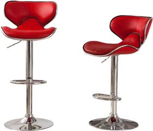 Oakcraft Stallion Cushioned Leatherette Upholstery Airlift Adjustable Swivel Solid Wood Bar Stool