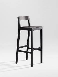 ODEJIA Black bar Counter Stool Solid Wood Bar Chair