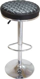 GalaxyGraceFurniture "Modern Black Bar Stool: Adjustable Height Leatherette Bar Stool