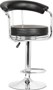कृष्टा Classic Black Revolving | Height Adjustable | Kitchen / Café / Stores / फोम बार स्टूल