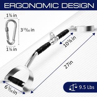 YMD LAT Pull Down Bar Attachments with D Grip Handles/Curl LAT Pulldown Multi-training Bar