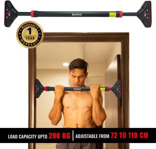 SLOVIC Pull-Up Bar for Home Workout | Non-Slip Carbon Steel Bar (Load Capacity: 200 Kg) Pull-up Bar