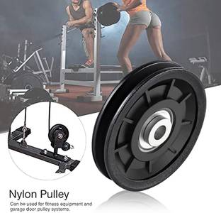 gymfreak 4 inch Nylon Bearing Pulley Wheel Replacement for Gym Equipment Part Machine Multi-training Bar