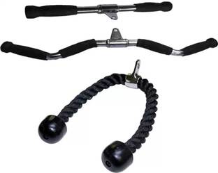 RRSPORTS Latest Trio Set Gh Combo With Triceps Handle, Tri rope & ZZ bar Multi-training Bar