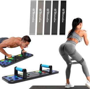 Wearslim 12 in 1 Push-Up Board with Resistance Bands, Foldable Push-up Stand & Loop Bands Push-up Bar