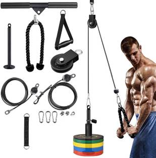 HACKERX Cable Pulley System for Exercise, Upgraded DIY Fitness Pulley Cable Machine Multi-training Bar