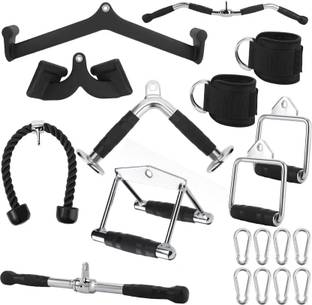 LCARNO 19 Pcs LAT Pull Down Bars Cable Machine Attachments for Home Gym Equipment Weight Lifting Bar