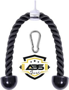 ABSSports Biceps Triceps Rope With Snap Hook Triceps Bar for Fitness Workout.(Black) Triceps Bar