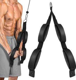 Fitcozi Tricep Rope Cable Attachment for Gym 2 Handles Built in 1 Strap Triceps Bar