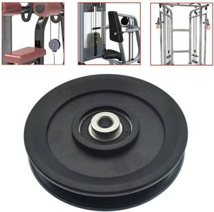 LCARNO 4" 1 Universal Nylon Pulley Wheel Bearing Pulley Wheel Multi-training Bar