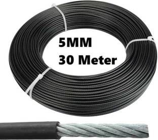 FW Sports Premium Heavy PU Coated Gym Wire 5mm 30mtr for Gym Machines Weight Lifting Bar