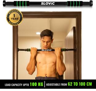 SLOVIC Pull-Up Bar for Home Workout | Non-Slip Carbon Steel Bar (Load Capacity: 100 Kg) Pull-up Bar