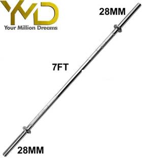 YMD 7FT Straight 28mm weightlifting rod With Barbell Clamps And Spring Lock Weight Lifting Bar