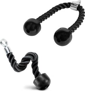 LIVOX Imported Tricep Rope Single and double Grip Pull Down Bicep Cable (pack of 2) Triceps Bar