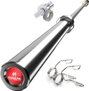 Konark 5 Feet Olympic Barbell Rod Bench Deadlift Training 28mm Dia and 50mm Outer Dia Weight Lifting Bar