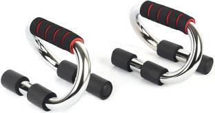 LACOPINE Strong Chrome Steel Pushup Stand Comfortable Non Slip Foam Grip Gym Fitness Bars Push-up Bar