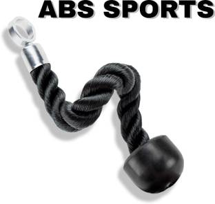 ABSSports Heavy Duty Tricep Rope, Multi Exercise Pull Down Gym Cable Machine Attachment. Multi-training Bar