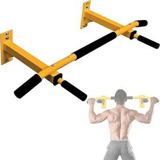 Allyson Fitness Wall Mounted Pull Up Bar/Chin Up Bar(YELLOW) for Home Pull-up Bar