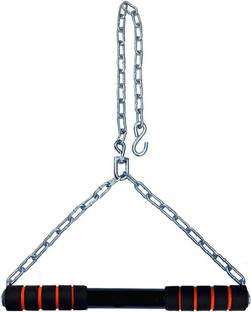 Dinetic Anti Slip Cut Grip Hanging Pull Up Bar 5FT Chain Multi-training Bar