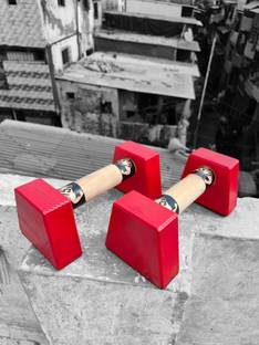 Calistreet workout Wooden parallettes pushup bar Red mini Push-up Bar