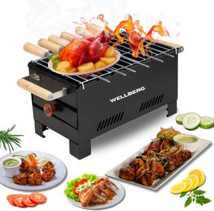WELLBERG Outdoor Coal BBQ for Healthy Grilling, Ideal for Picnics and Party Cooking Charcoal Grill