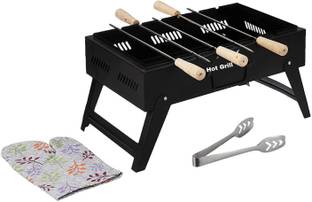 Hot Grill Charcoal mini table top barbeque with 4 skewers, 1 grill for home and picnic Charcoal Grill