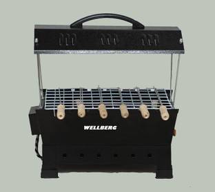 WELLBERG 2-in-1 1200W BBQ for Versatile Home Cooking and Delicious Meals Charcoal & Electric Grill