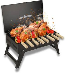Chefman Briefcase Style Barbecue Griller with Foldable Legs, Portable & Compact Design Charcoal Grill