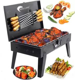 HOT LIFE BarbecueBasketFoldableforRoastBBQPortableGrillingBasketwithWoodHandle Charcoal Grill