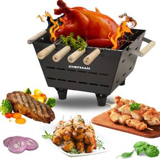 Chefman Small Coal BBQ Griller for Outdoor Events, Picnics, and Healthy Cooking Fun Charcoal Grill