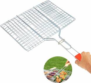 HomeFast BarbecueGrillingBasketBBQGrillNetSteakMeatFishVegMeshHolderTools Charcoal Grill
