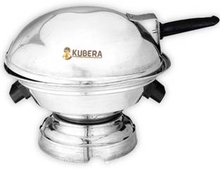 kubera KUBERA Dal Bati maker Baking Oven, 25 cm X 25 cm X 35 cm, Aluminum 1 Piece, Silver Gas Tandoor, Barbecue Grill Food Steamer Cookware Set (Aluminium, 1 – Piece) Induction Bottom Non-Stick Coated Cookware Set