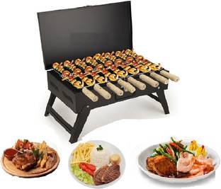 Glowberg Portable Griller with Foldable Legs and Compact Briefcase Style for Picnics Charcoal Grill