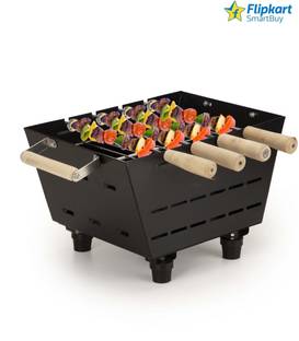 Flipkart SmartBuy Portable Coal BBQ for Small Picnics and Outdoor Parties, Healthy Cooking Fun Charcoal Grill