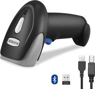 AVIER New Wireless Bluetooth Barcode Scanner,Best 3-in-1 Bluetooth & USB Wired & 2.4G Wireless Barcode Reader Scanner 2D 1D QR Code Automatic Fast Precise 2D Camera Barcode Scanner