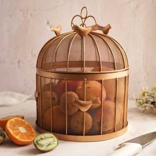 MIRACLEARTSCOLLECTION Fruit Basket With Lid Countertop Idealfor Storing Friuts , Vegetables Basketball Ring