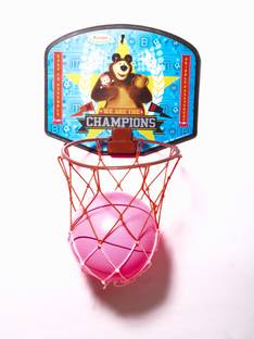 ASIAN Multicolor Basketball Masha and Bear Champions Ring | Kids Sports Toy | Fun Game Basketball Ring