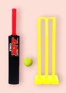 PMG Hard Plastic Bat with PVC Wicket Set & 1 Ball | Cricket Kit for kids 5-8 Years PVC/Plastic Cricket  Bat For 6 - 7 Yrs