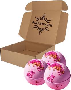 Aaranyam Rose Petals Aromatic Bath Balls | Natural (Pack of 3)