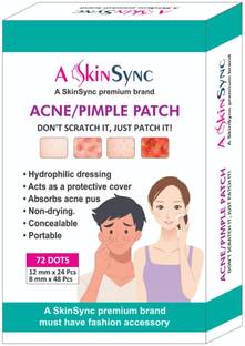 A SkinSync Pimple Patch for Face (72 dots) | Waterproof Patches and Reduces Excess Oil