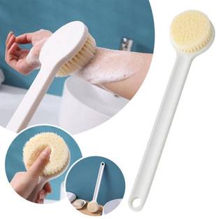 HOMEZZA Long Handle Bath Brush with Bristles Dry Skin Shower Back Scrubber Brush