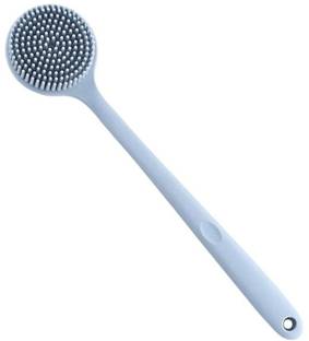 MobFest ® Soft Silicone Bath Shower Back Body Scrubber Brush With Long Handle
