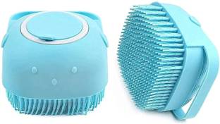 Nav Care Silicon Scrubber Bath Brush Hair Scalp & Bathing Brush For Cleaning Body pack 2