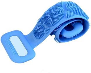 HUKBO Silicone Body Back Scrubber Double Side Bathing Brush for Skin Deep Cleaning