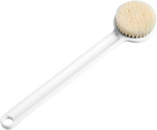 KREQU Long Handle Bath Brush with Bristles Dry Skin Shower Back Scrubber Brush