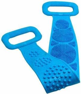 shyam traders Body Wash Silicone Body Scrubber Belt Double Side Shower Belt Removes Bath Towel Waterproof Easy Foot Cleaner Cleaning Brush( MULTICOLOUR)
