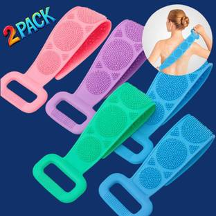 FlyTouch Shower Exfoliator Strap | Comes with Soft Silicone for Sensitive Skin Scrub